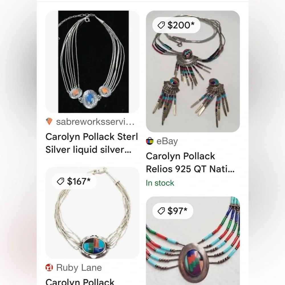 Carolyn Pollack liquid sterling silver turquoise choker‎ unsigned